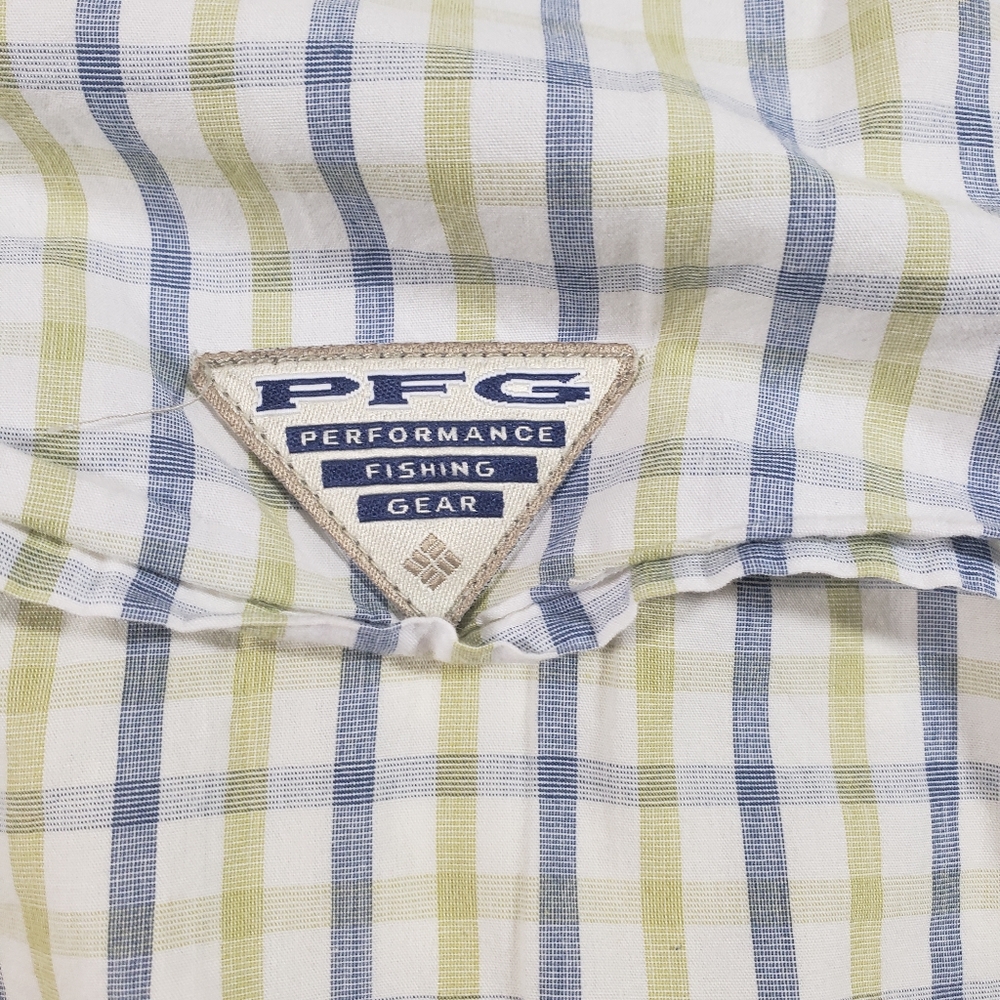 Columbia Shirt Men Large Button Down plaid Fishing Omni-Shade Performance Shirt - Picture 9 of 10